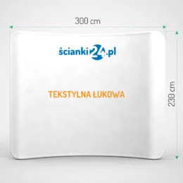 Wymiary ścianki tekstylnej łukowej | scianki24.pl